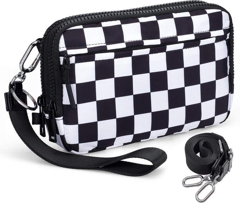 VONAL Store Wristlet Wallets for Women, RFID Wristlet Purse Built in Wallet, Small Nylon Crossbody Bags, Credit Card Holder - Image 1